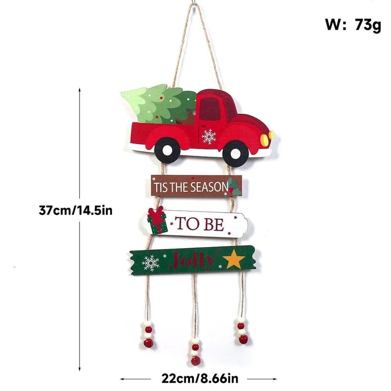 Christmas Wooden Hanging Ornament Merry Christmas Tree Pendant 6