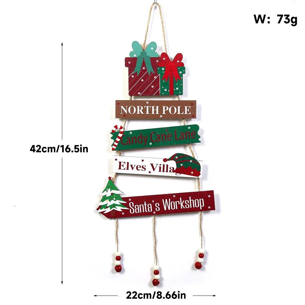 Christmas Wooden Hanging Ornament Merry Christmas Tree Pendant 11