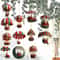 12pcs Wooden Santa Hot Air Balloon Christmas Tree Ornaments 4