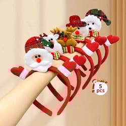 5pcs christmas santa snowman reindeer party headbands