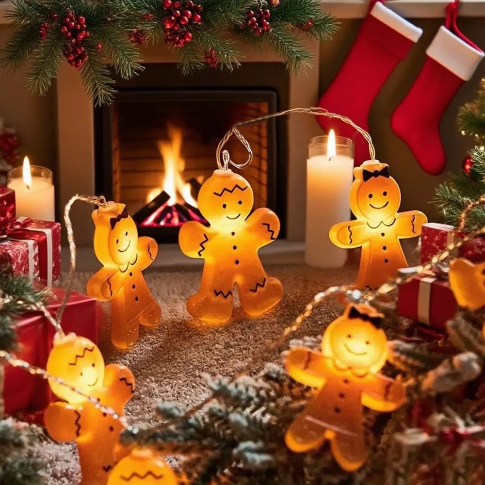 LED Gingerbread Man Christmas String Light Decoration 2