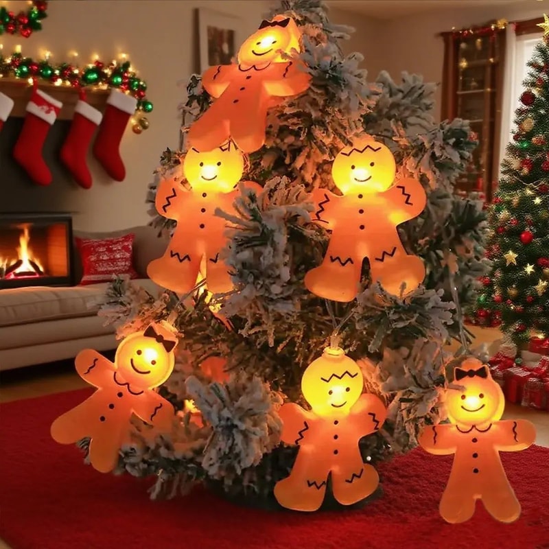LED Gingerbread Man Christmas String Light Decoration 4