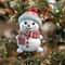 5pcs Acrylic Snowman Christmas Tree Hanging Ornaments 0