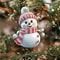 5pcs Acrylic Snowman Christmas Tree Hanging Ornaments 4