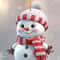 5pcs Acrylic Snowman Christmas Tree Hanging Ornaments 5