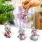 5pcs Acrylic Snowman Christmas Tree Hanging Ornaments 7