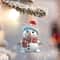5pcs Acrylic Snowman Christmas Tree Hanging Ornaments 8