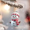 5pcs Acrylic Snowman Christmas Tree Hanging Ornaments 10