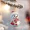 5pcs Acrylic Snowman Christmas Tree Hanging Ornaments 11