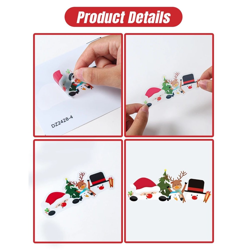 4pcs Santa Reindeer Christmas Light Switch Wall Stickers 8