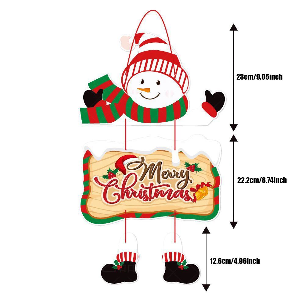 Christmas Door Hanging Paper Banner Santa Snowman Car Decor 11