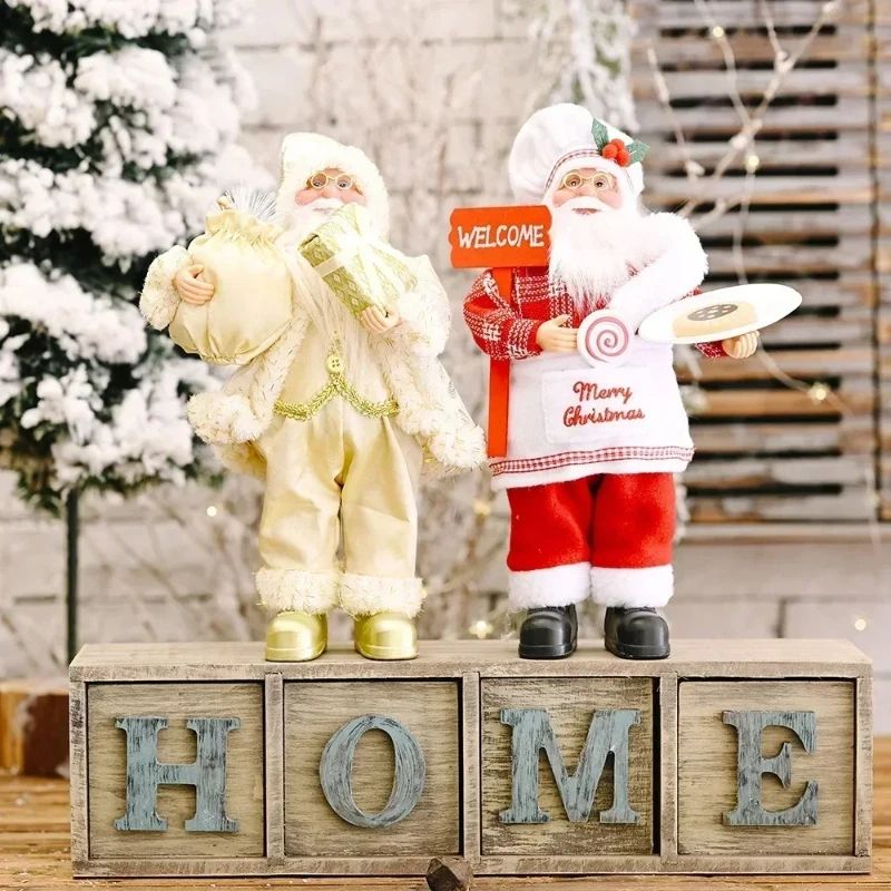 30cm Santa Claus Plush Doll Christmas Decoration 6