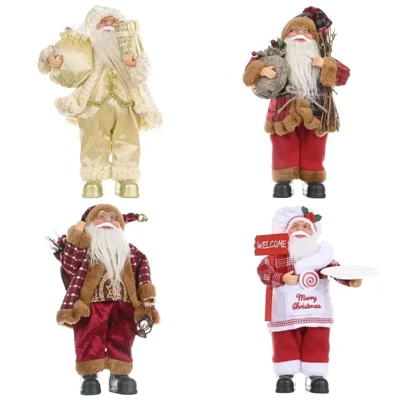 30cm Santa Claus Plush Doll Christmas Decoration 8