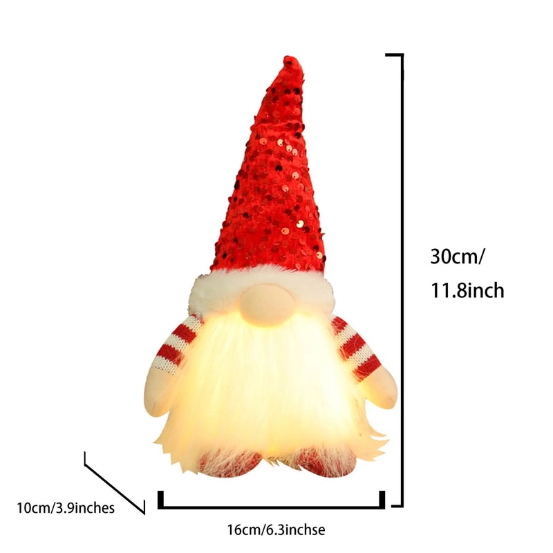 30cm Santa Claus Plush Doll Christmas Decoration 9