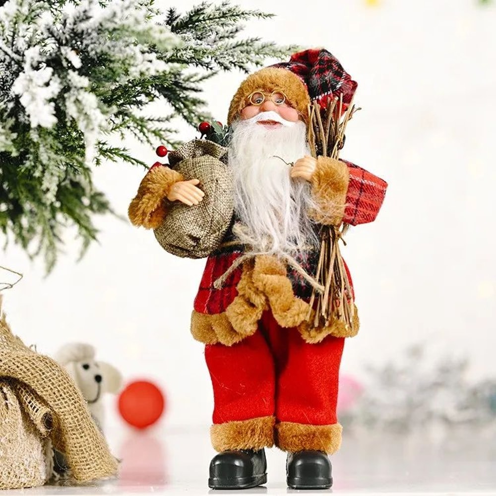 30cm Santa Claus Plush Doll Christmas Decoration 10