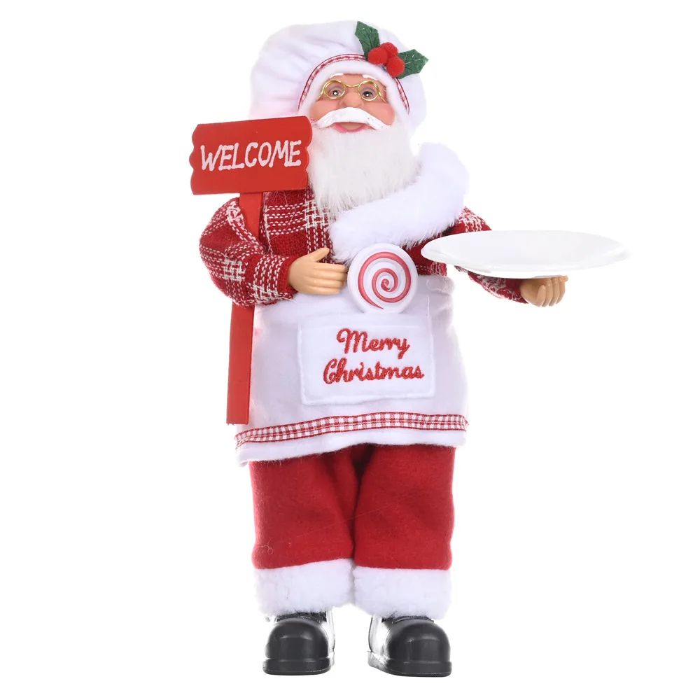30cm Santa Claus Plush Doll Christmas Decoration 11