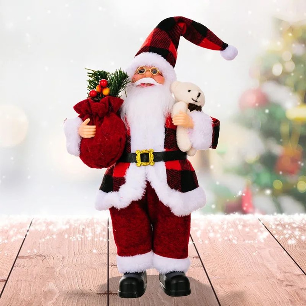 30cm Santa Claus Plush Doll Christmas Decoration 15