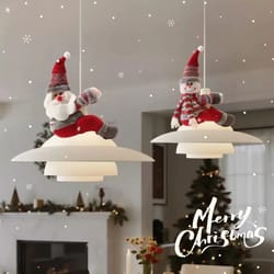 santa claus christmas curtain window pendant light decoration