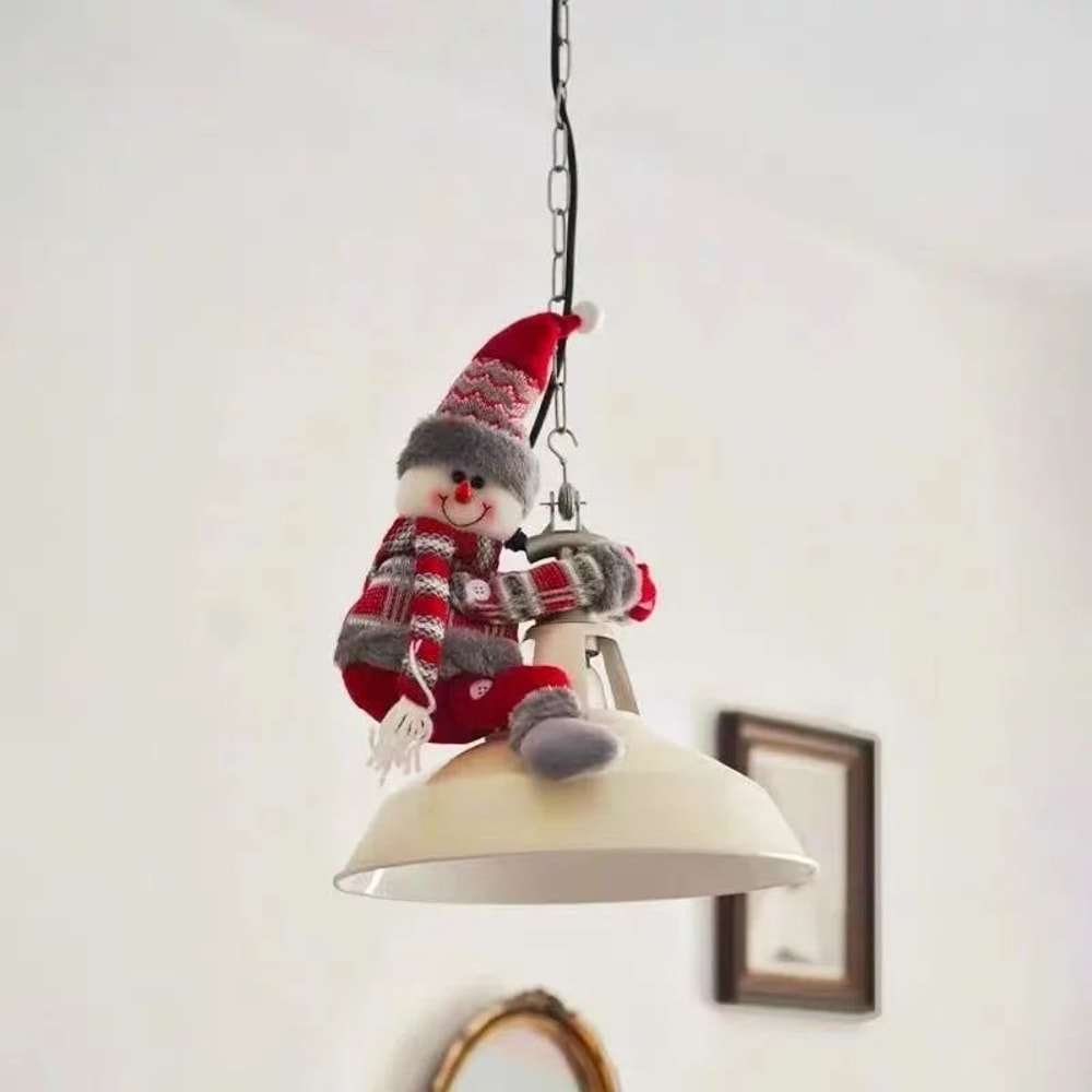 Santa Claus Christmas Curtain Window Pendant Light Decoration 1