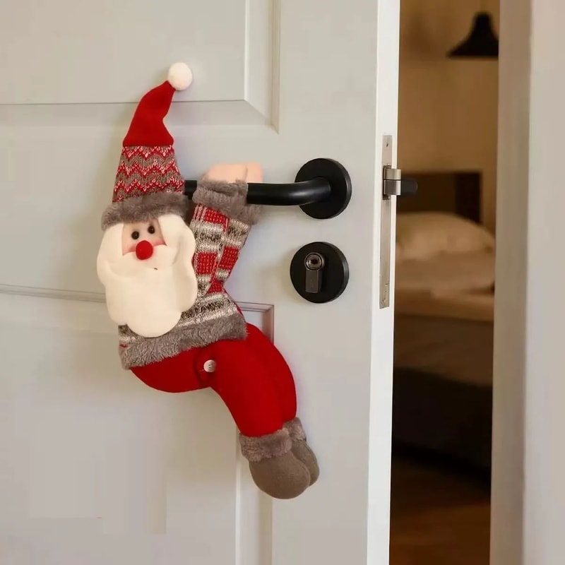 Santa Claus Christmas Curtain Window Pendant Light Decoration 3