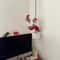 Santa Claus Christmas Curtain Window Pendant Light Decoration 5