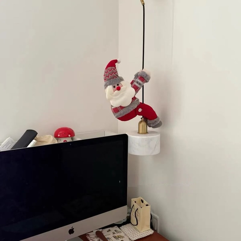 Santa Claus Christmas Curtain Window Pendant Light Decoration 5