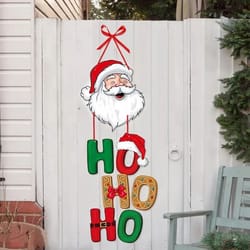 merry christmas santa snowman door hanging ornament