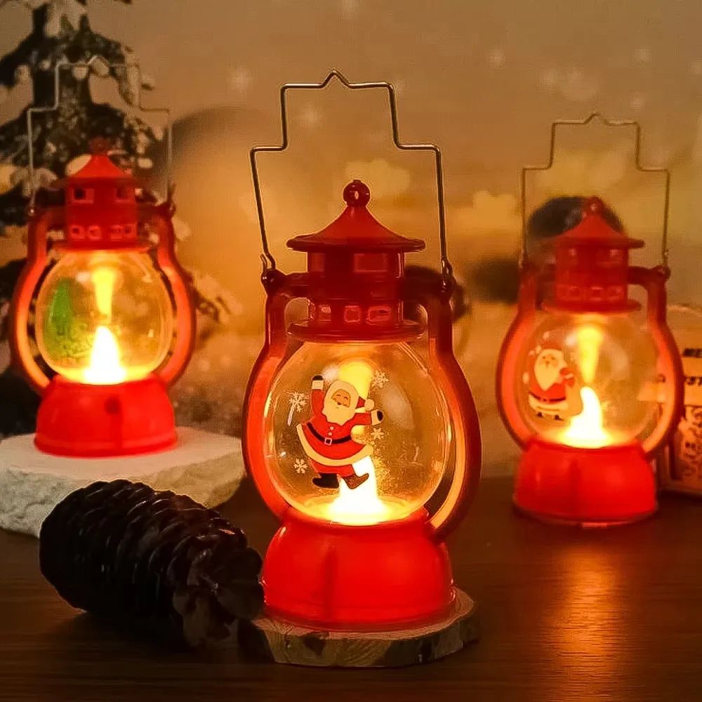 LED Santa Christmas Lantern Ornament Holiday Decoration 4