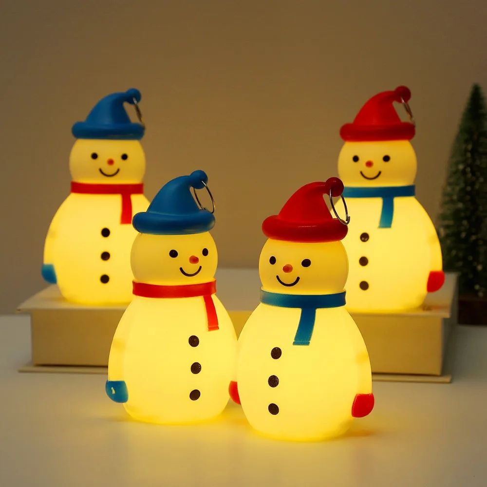 Cute LED Glowing Snowman Christmas Tree Hanging Ornament 3