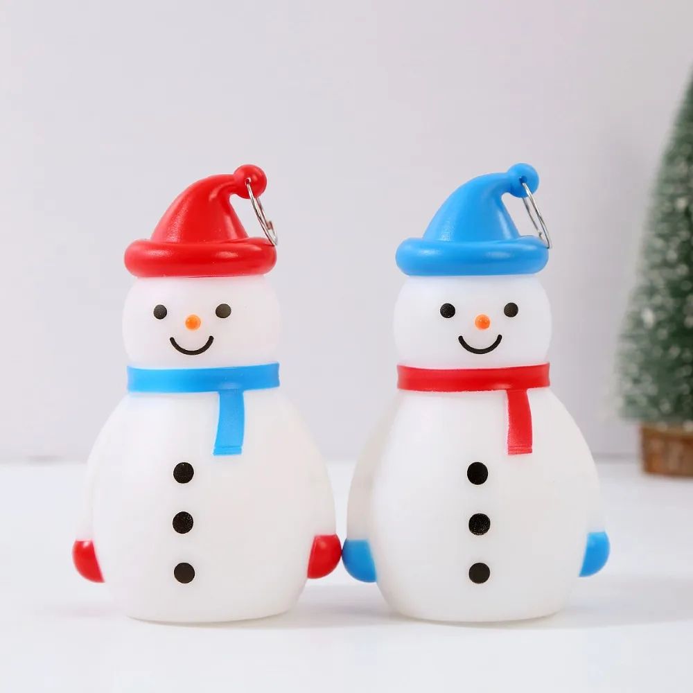 Cute LED Glowing Snowman Christmas Tree Hanging Ornament 5