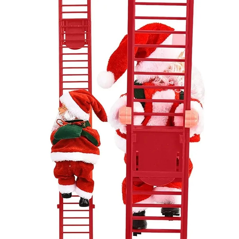 Electric Climbing Santa Ladder Musical Christmas Decoration 7