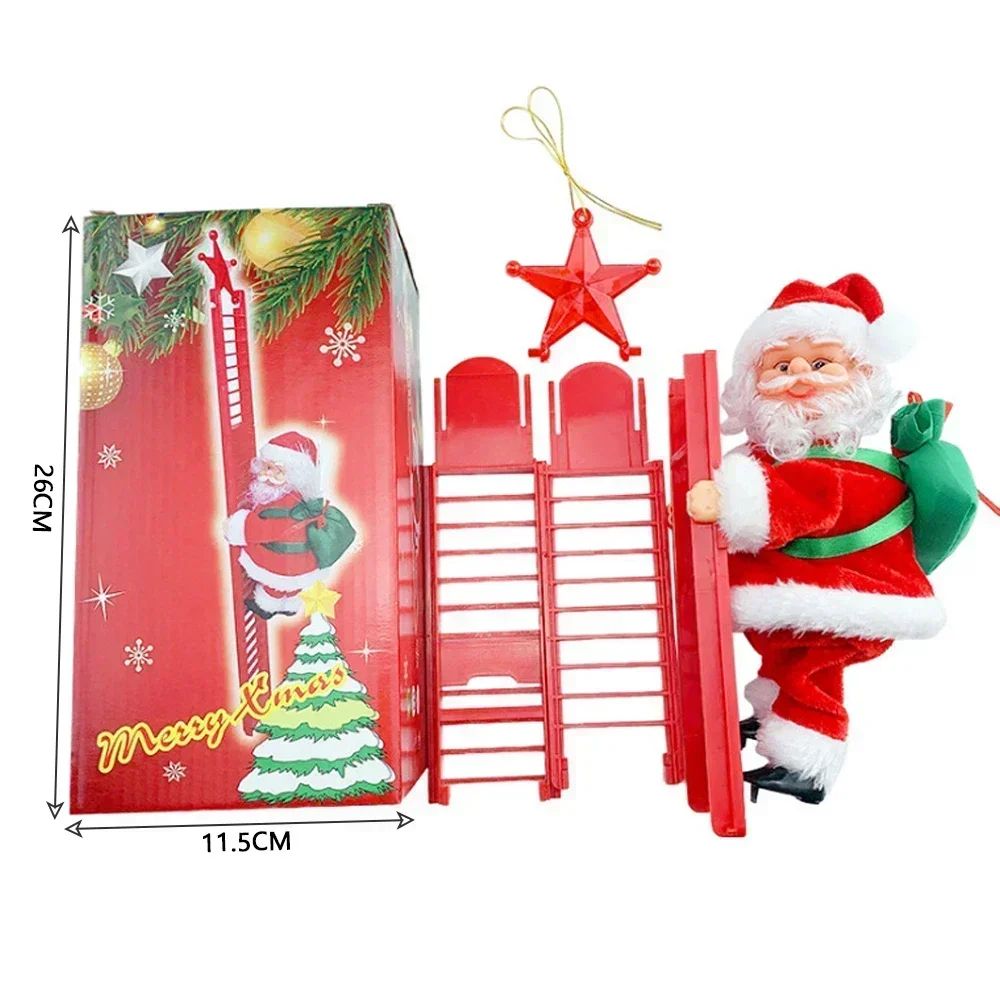 Electric Climbing Santa Ladder Musical Christmas Decoration 11