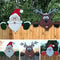 Santa Claus Fence Peeker Christmas Yard Decoration 3