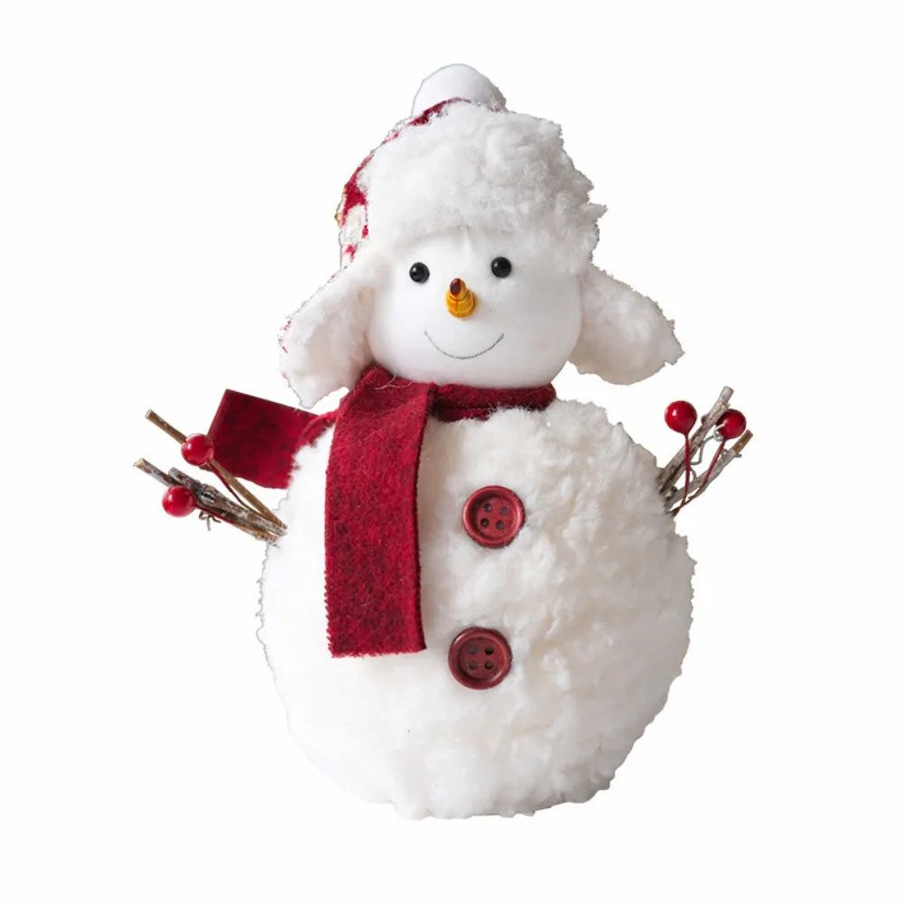 Cute Plush Knitted Snowman Christmas Hanging Ornament 2