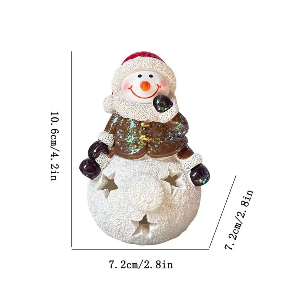 Cute Snowman Christmas Table Decoration Mini Scene Ornament 2