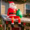 78FT LED Inflatable Santa Claus On Chimney Christmas Yard Decoration 4