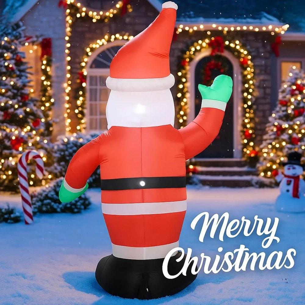 787FT LED Inflatable Waving Santa Christmas Yard Decoration 2