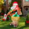 6FT LED Inflatable Hawaiian Santa With Guitar Yard Decoration 2
