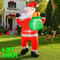 49FT LED Inflatable Santa Holding Gift Bag Yard Decoration 0