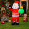 49FT LED Inflatable Santa Holding Gift Bag Yard Decoration 3