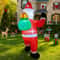 49FT LED Inflatable Santa Holding Gift Bag Yard Decoration 4