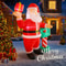 68FT LED Inflatable Santa On Gift Box Christmas Yard Decoration 3