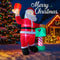 68FT LED Inflatable Santa On Gift Box Christmas Yard Decoration 4