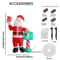 68FT LED Inflatable Santa On Gift Box Christmas Yard Decoration 5