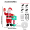 68FT LED Inflatable Santa On Gift Box Christmas Yard Decoration 5