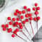 Artificial Red Holly Berry Stems For Christmas Tree And Wreath Decor 2