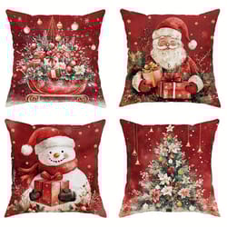 christmas santa snowman pillow cover for sofa and home decor