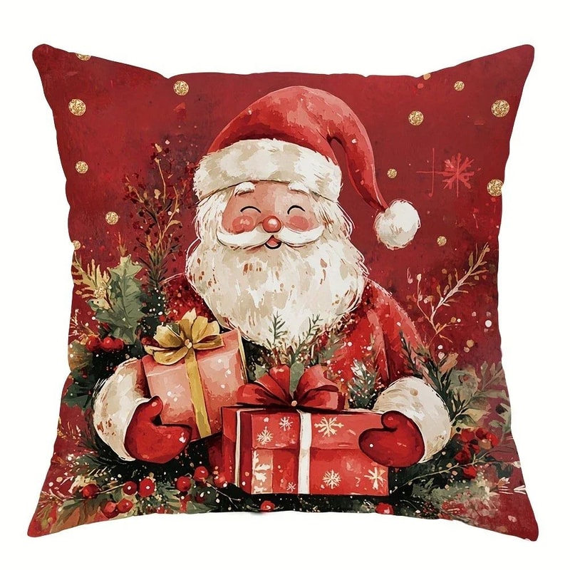 Christmas Santa Snowman Pillow Cover For Sofa And Home Decor 10