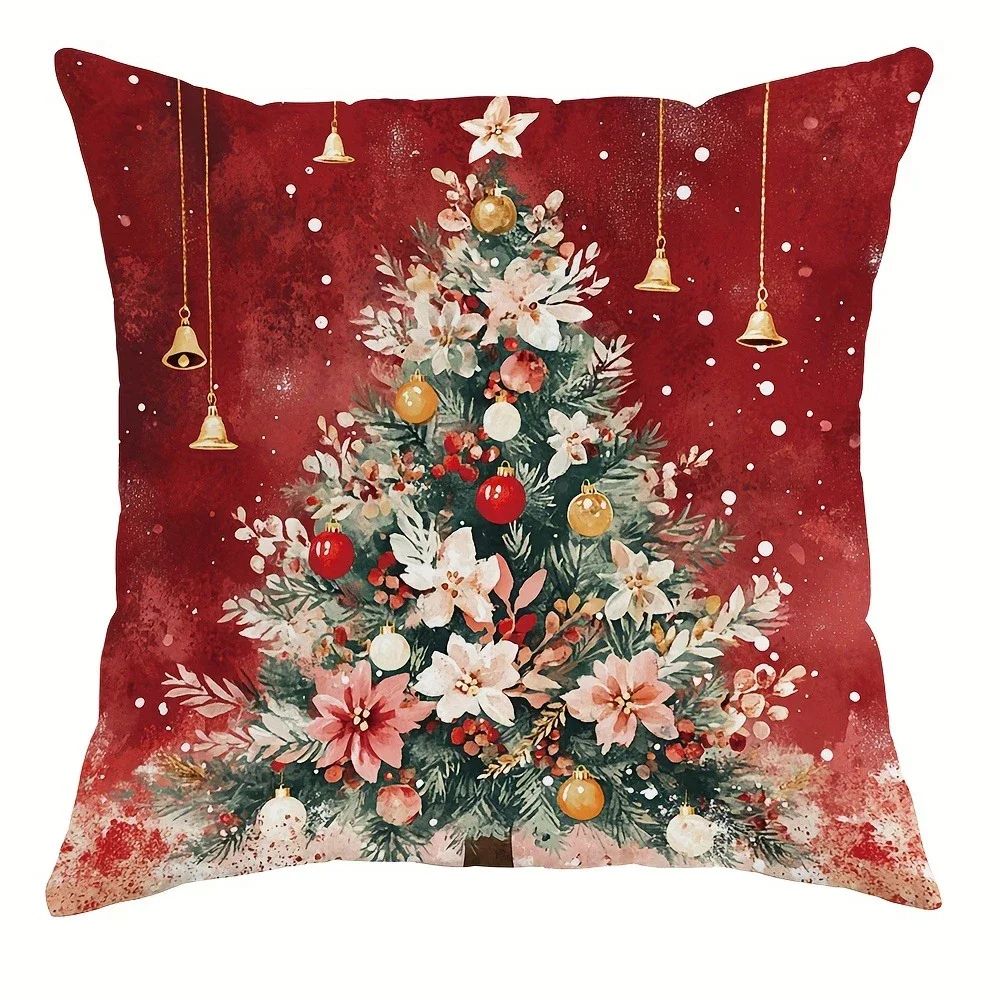 Christmas Santa Snowman Pillow Cover For Sofa And Home Decor 9