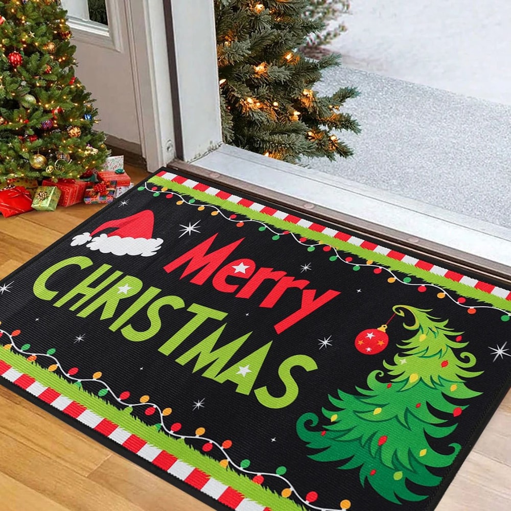 Merry Christmas Outdoor Doormat Holiday Floor Carpet 1